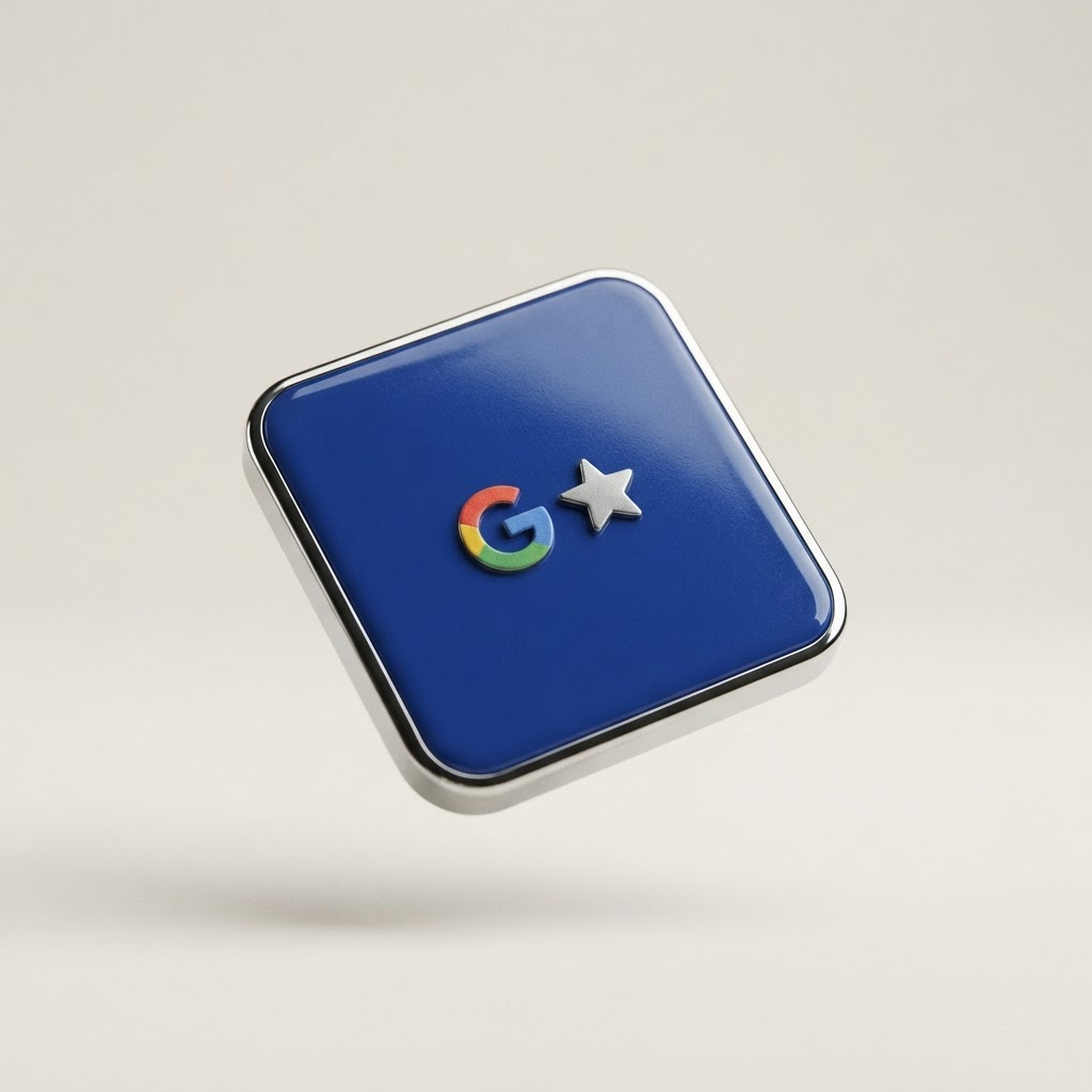 Plaque NFC Avis Google, coloris bleu